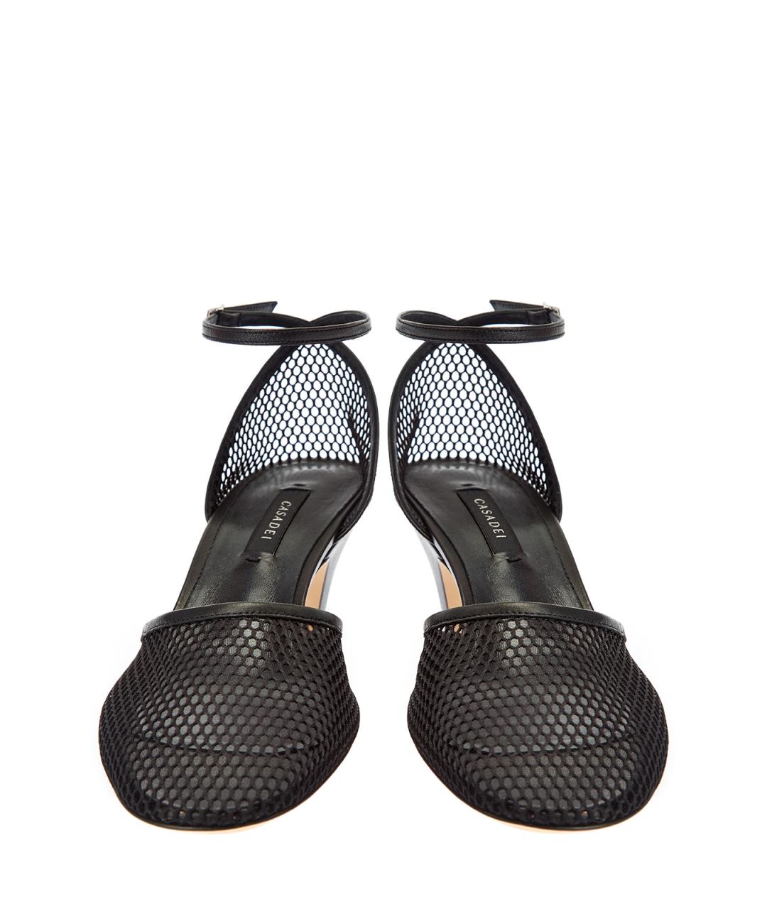 CASADEI Черные текстильные туфли, фото 5