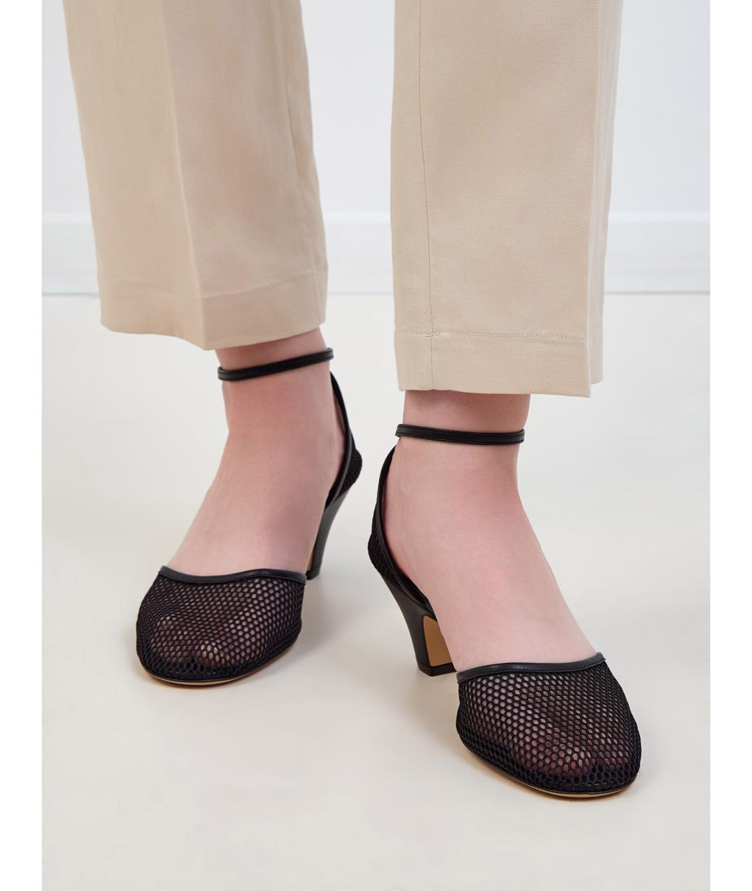 CASADEI Черные текстильные туфли, фото 2