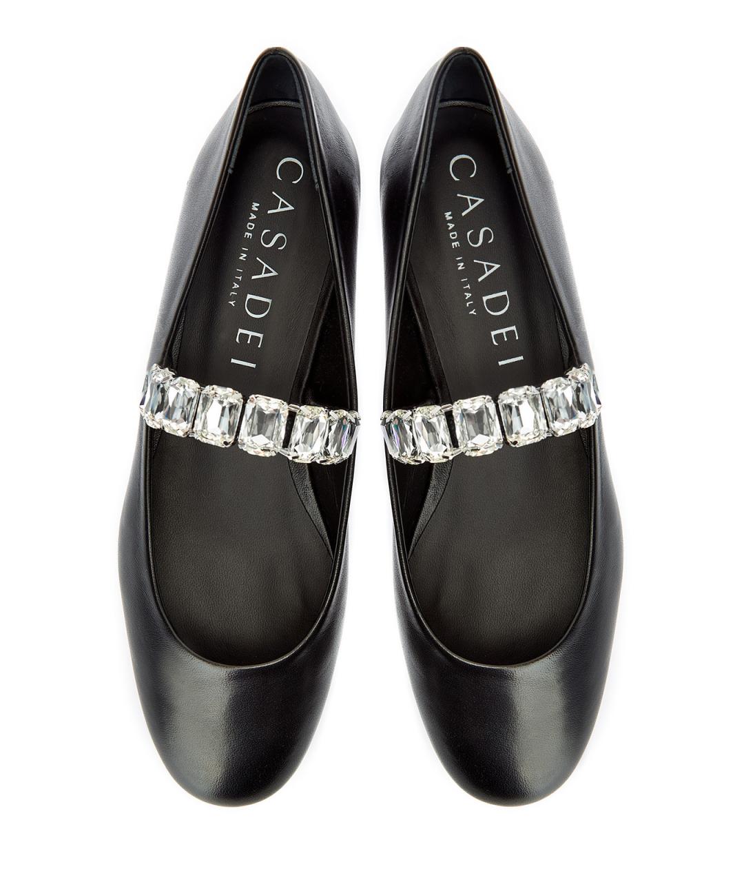 CASADEI Черные кожаные балетки, фото 6