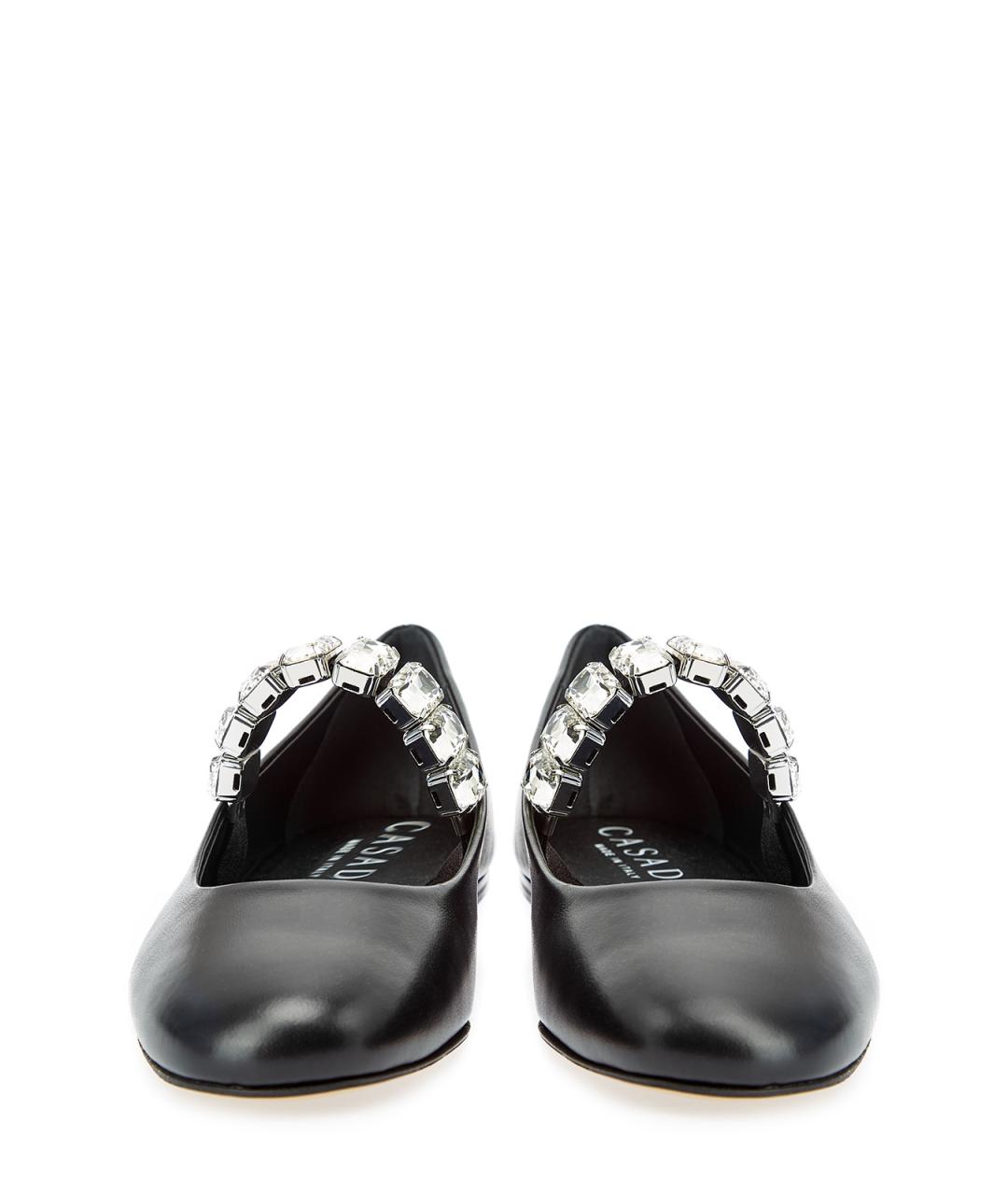 CASADEI Черные кожаные балетки, фото 5