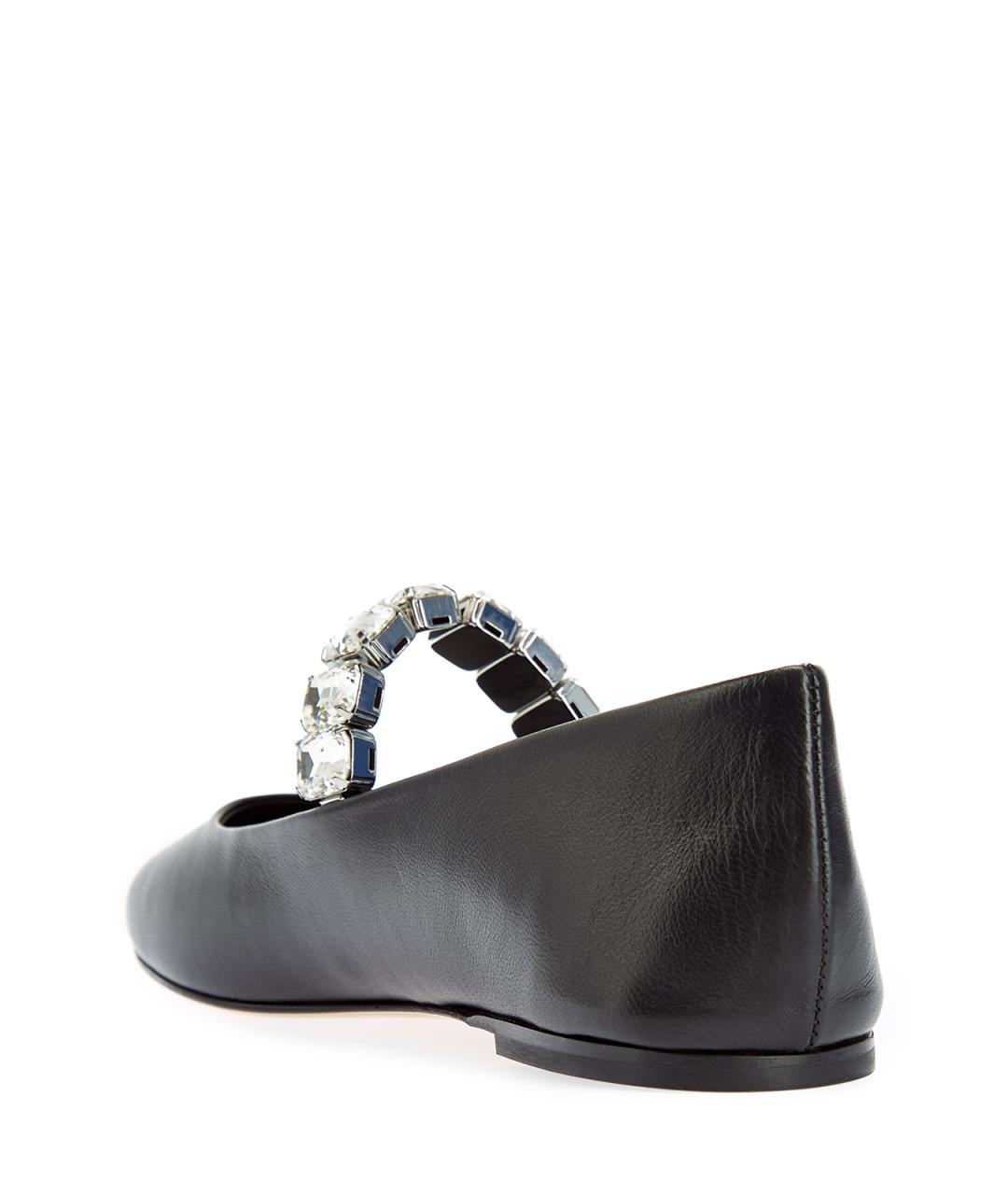 CASADEI Черные кожаные балетки, фото 4