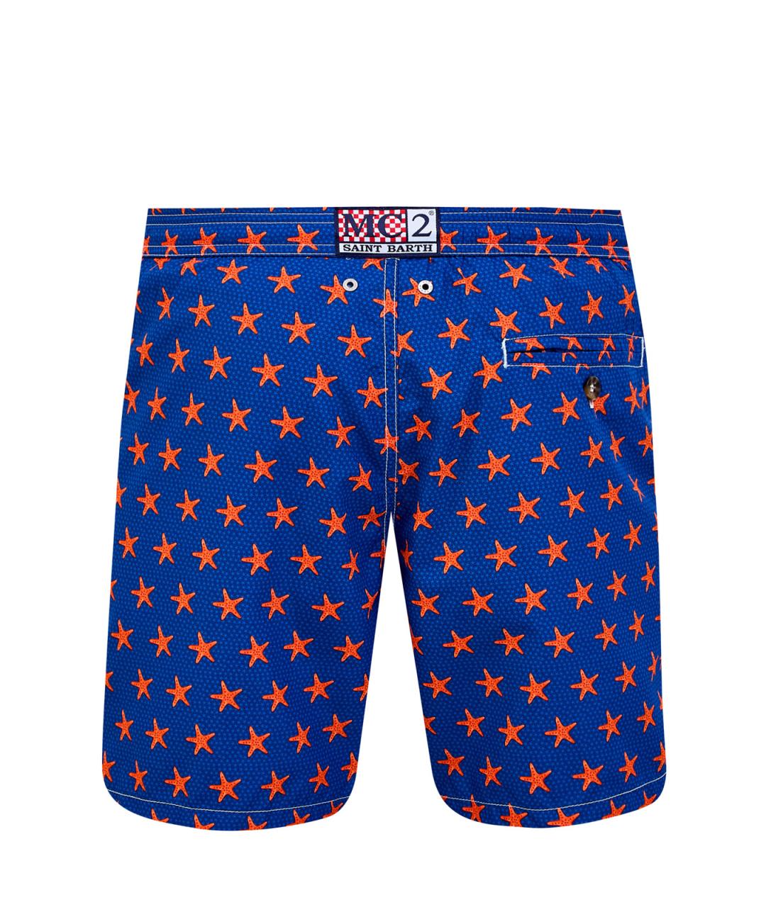 MC2 SAINT BARTH Синие полиэстеровые шорты, фото 2
