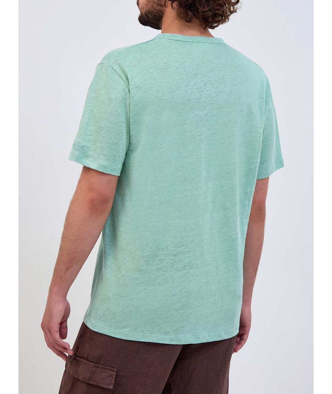 MC2 SAINT BARTH Бирюзовая футболка, фото 4