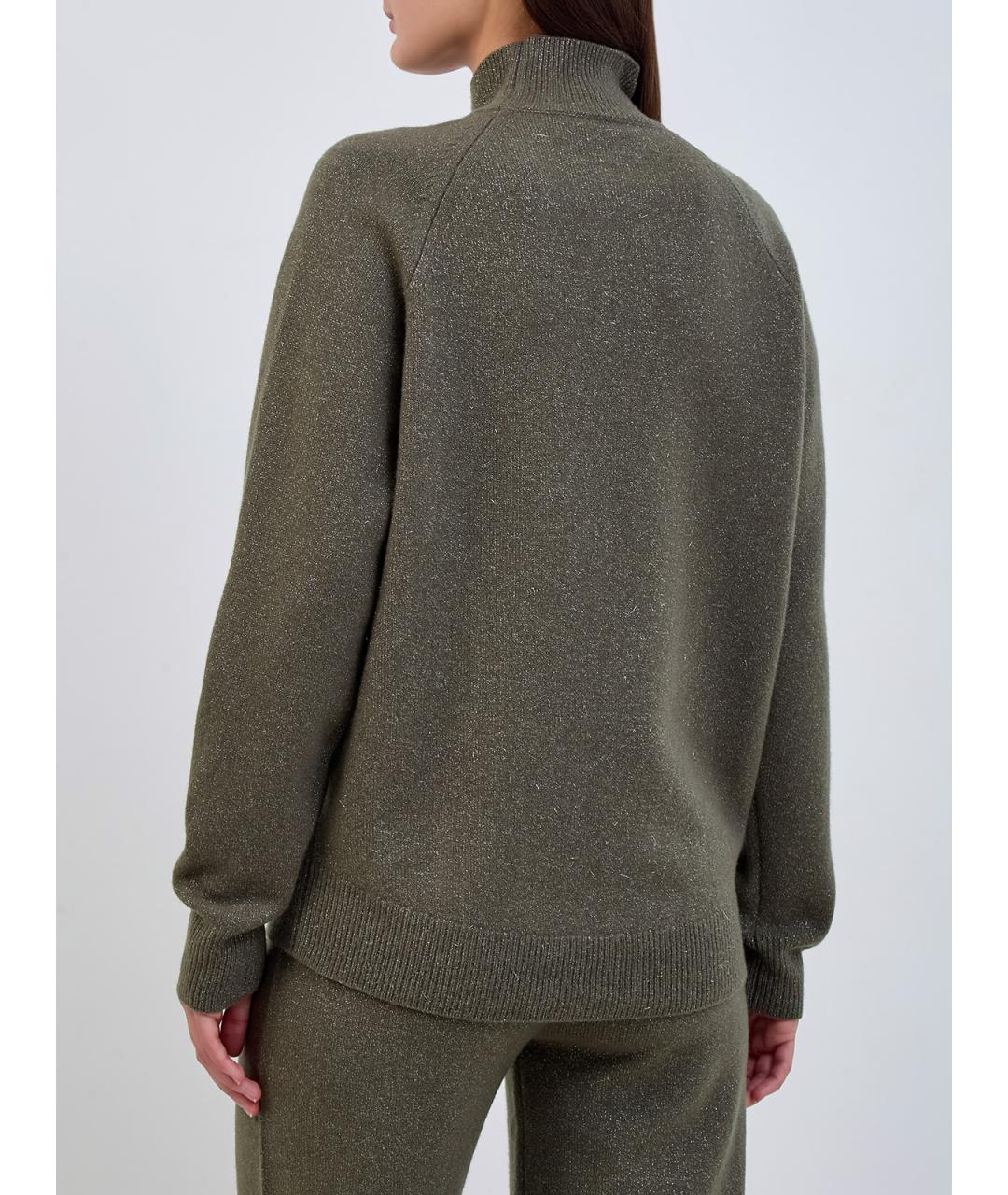 PESERICO Зеленый шерстяной джемпер / свитер, фото 4