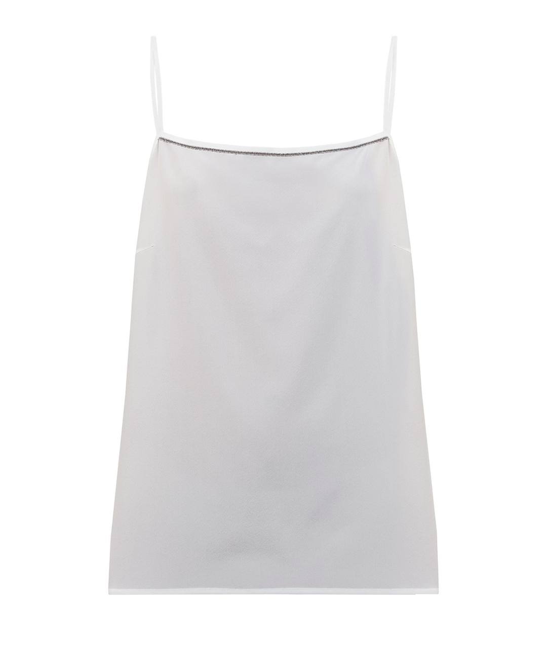 PESERICO Белая шелковая майка, фото 1