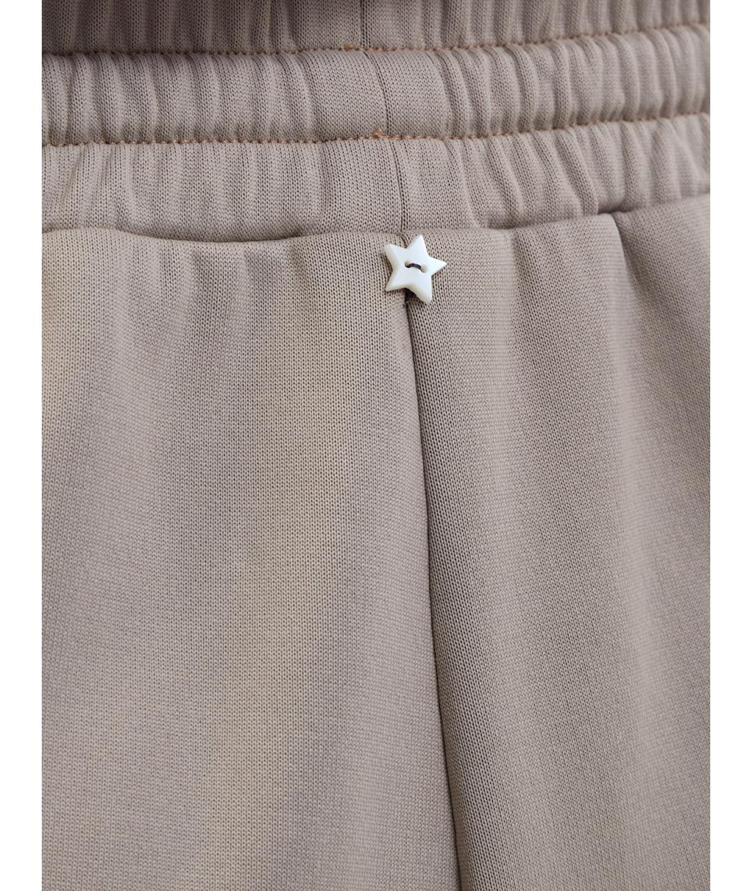 LORENA ANTONIAZZI Бежевые хлопковые прямые брюки, фото 5