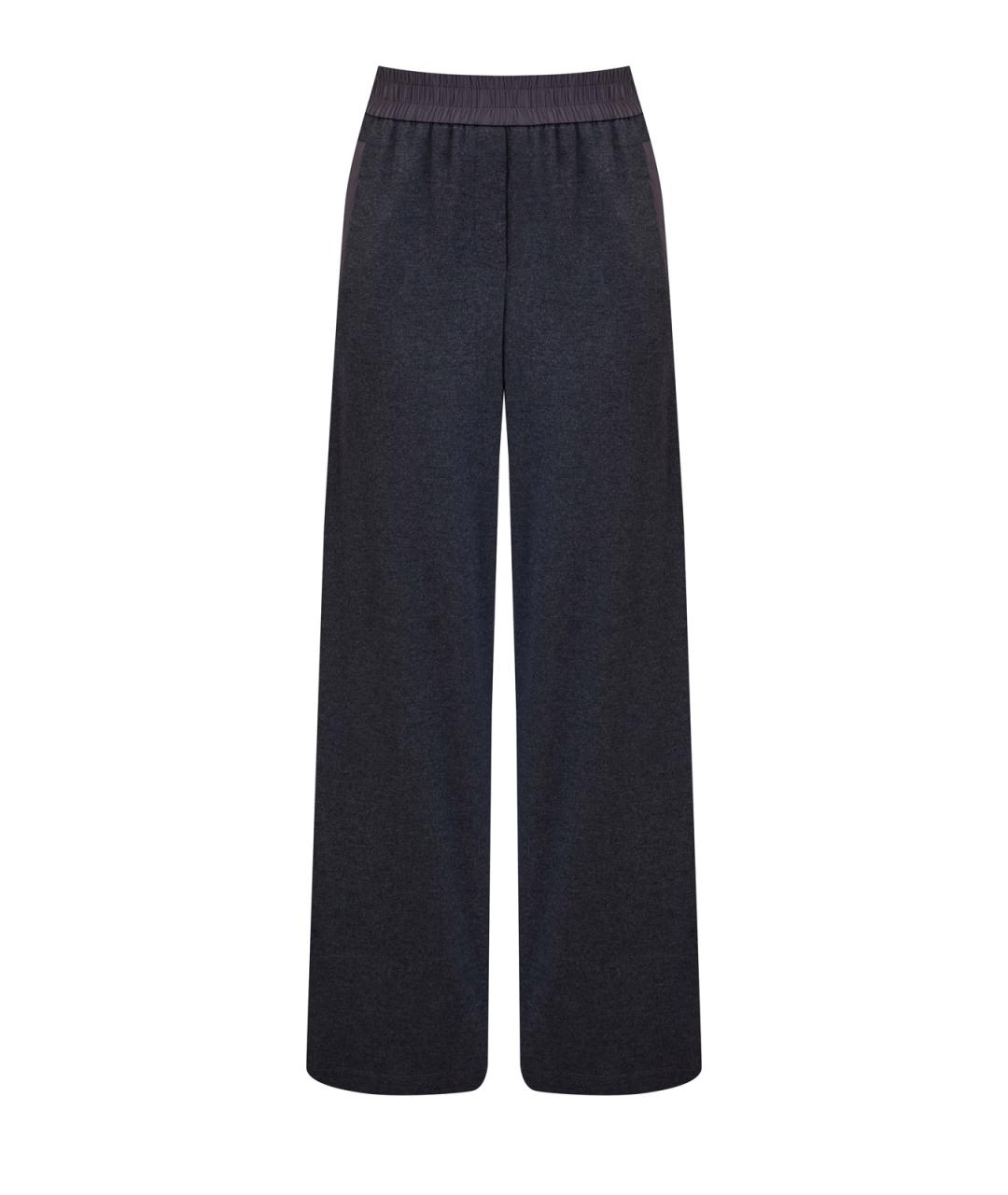 PESERICO Антрацитовые брюки широкие, фото 1