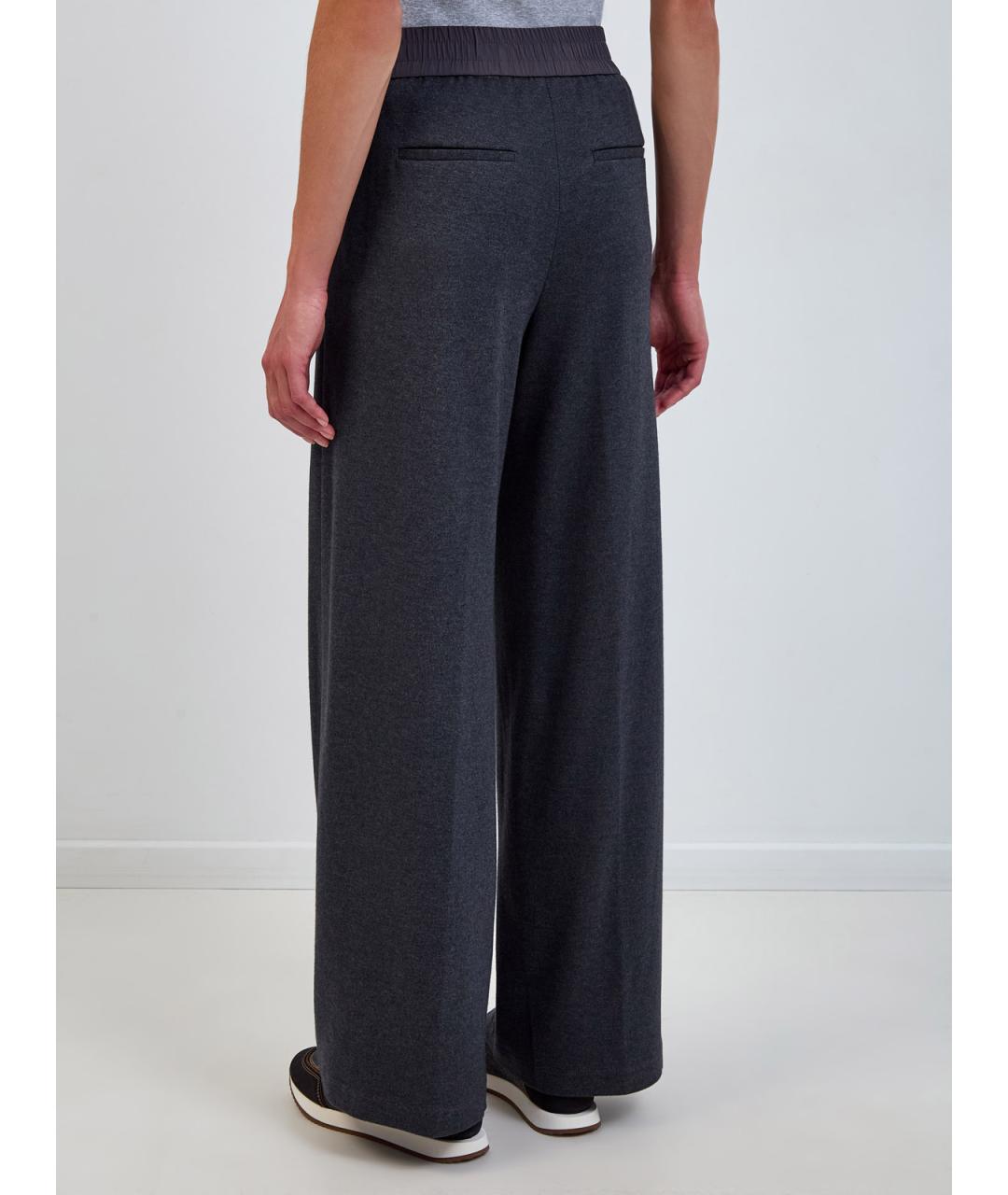 PESERICO Антрацитовые брюки широкие, фото 4