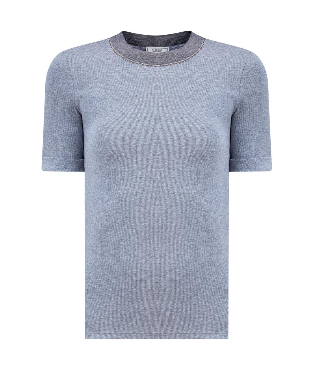 PESERICO Серый хлопковый джемпер / свитер, фото 1