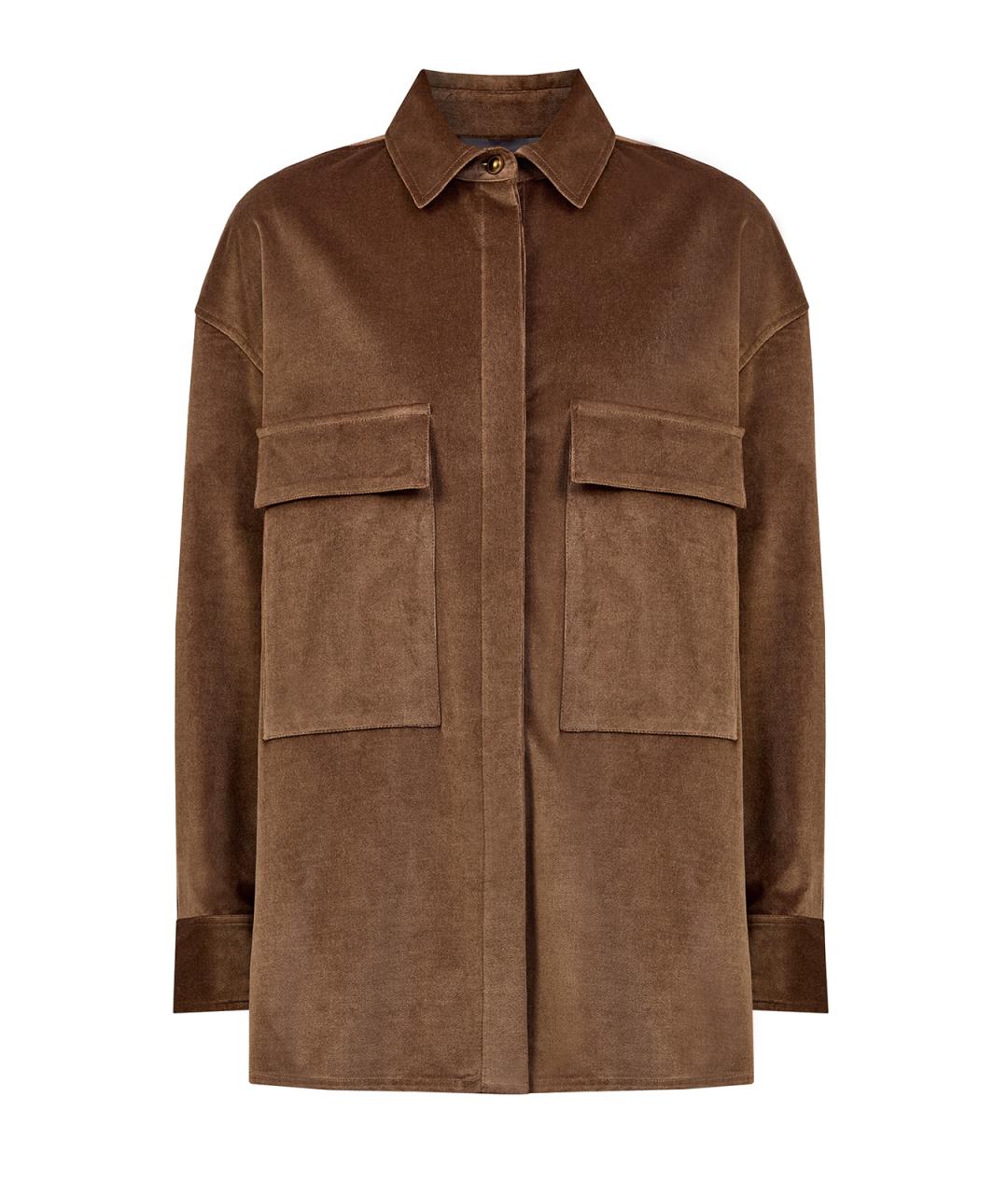 LORENA ANTONIAZZI Коричневая хлопковая рубашка, фото 1