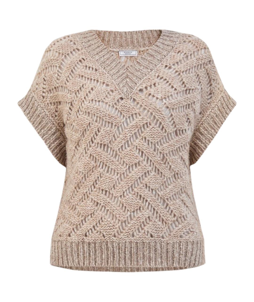 PESERICO Бежевая шерстяная жилетка, фото 1