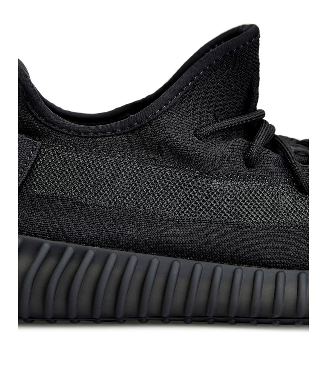 YEEZY Черные текстильные низкие кроссовки / кеды, фото 4