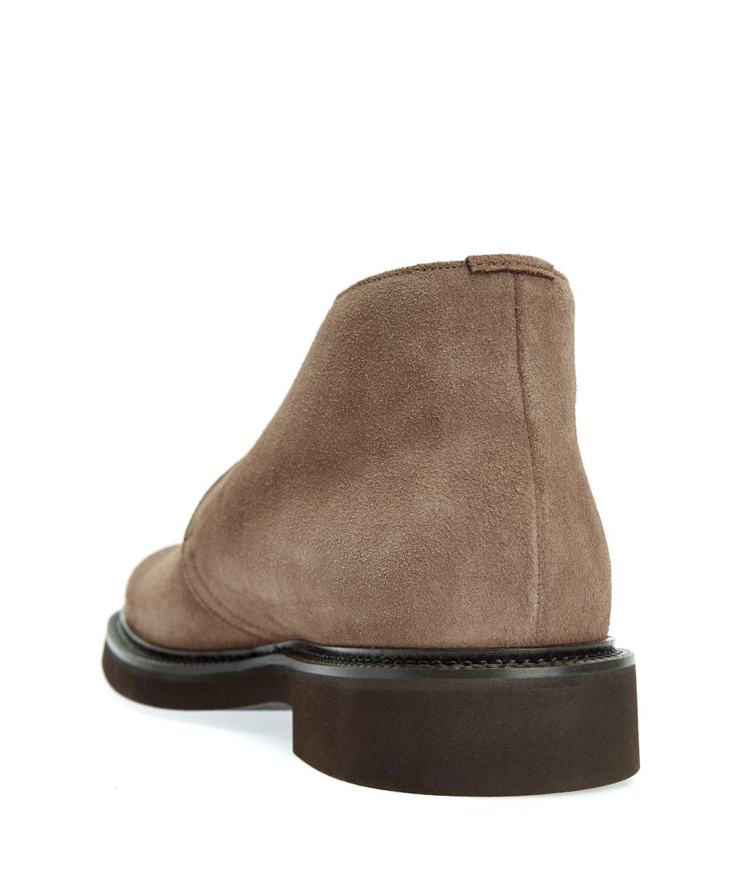 PESERICO Бежевые кожаные низкие ботинки, фото 4