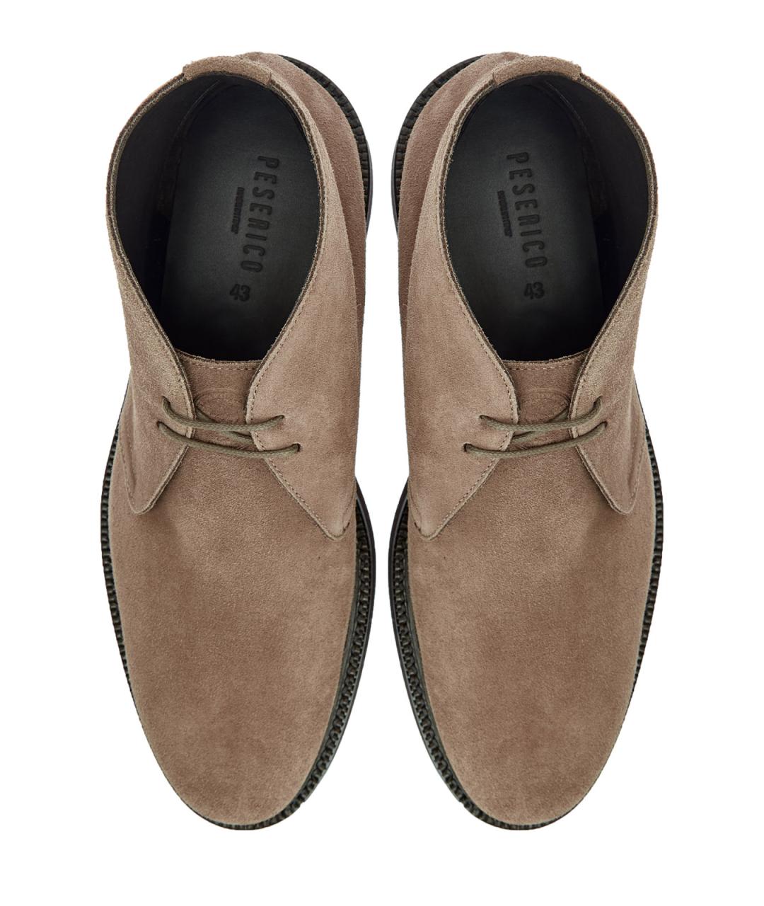 PESERICO Бежевые кожаные низкие ботинки, фото 6