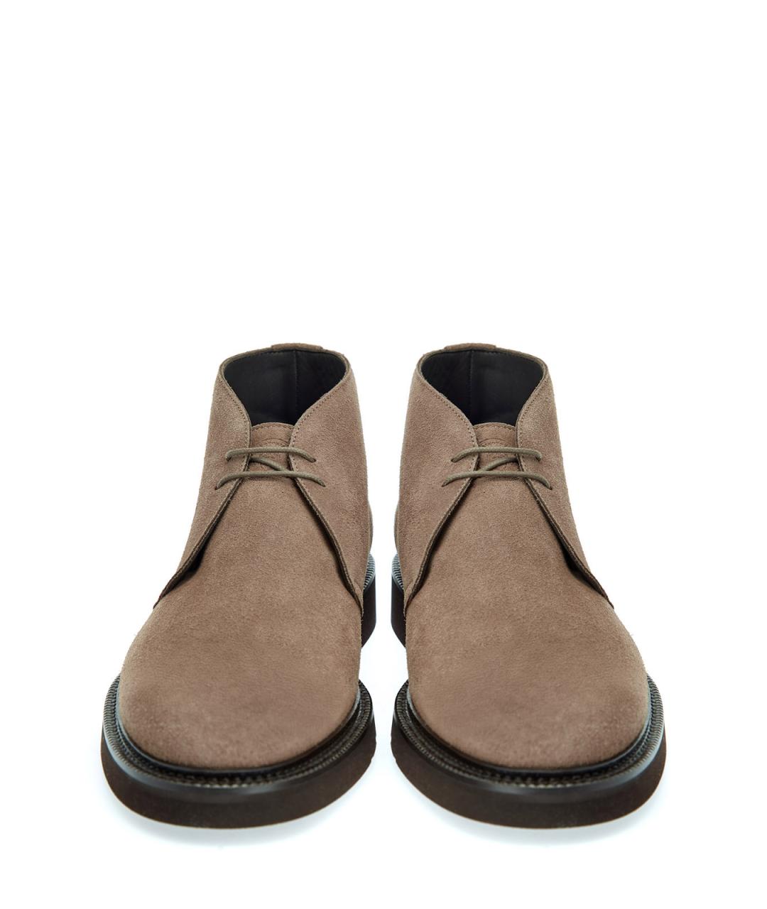 PESERICO Бежевые кожаные низкие ботинки, фото 5