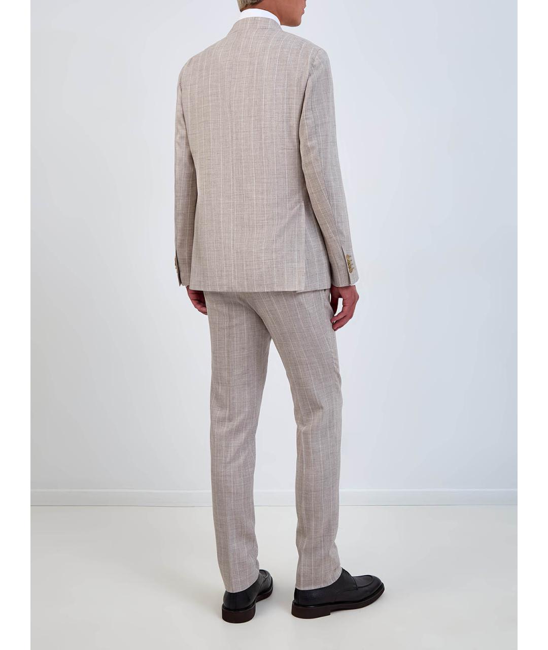 L.B.M. 1911 Бежевый классический костюм, фото 4