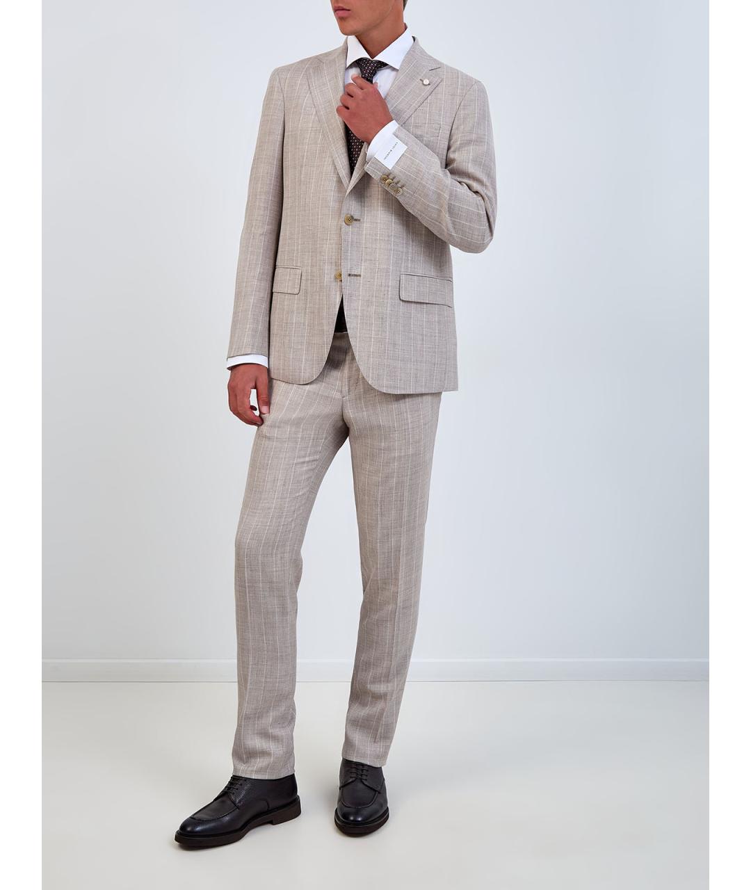 L.B.M. 1911 Бежевый классический костюм, фото 2