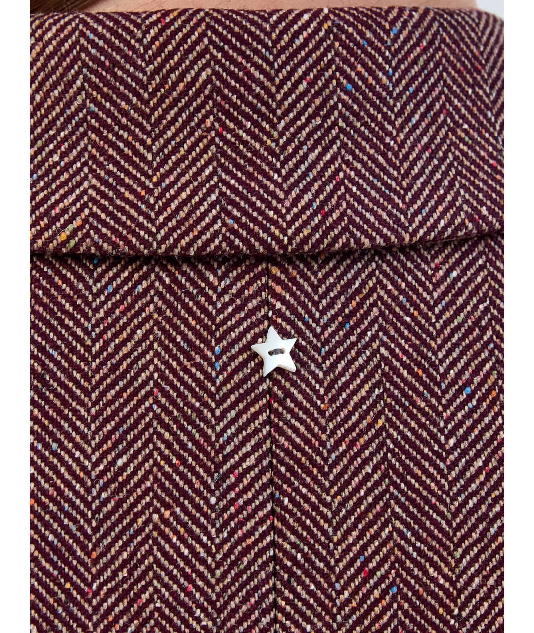 LORENA ANTONIAZZI Бордовый шерстяной жакет/пиджак, фото 5