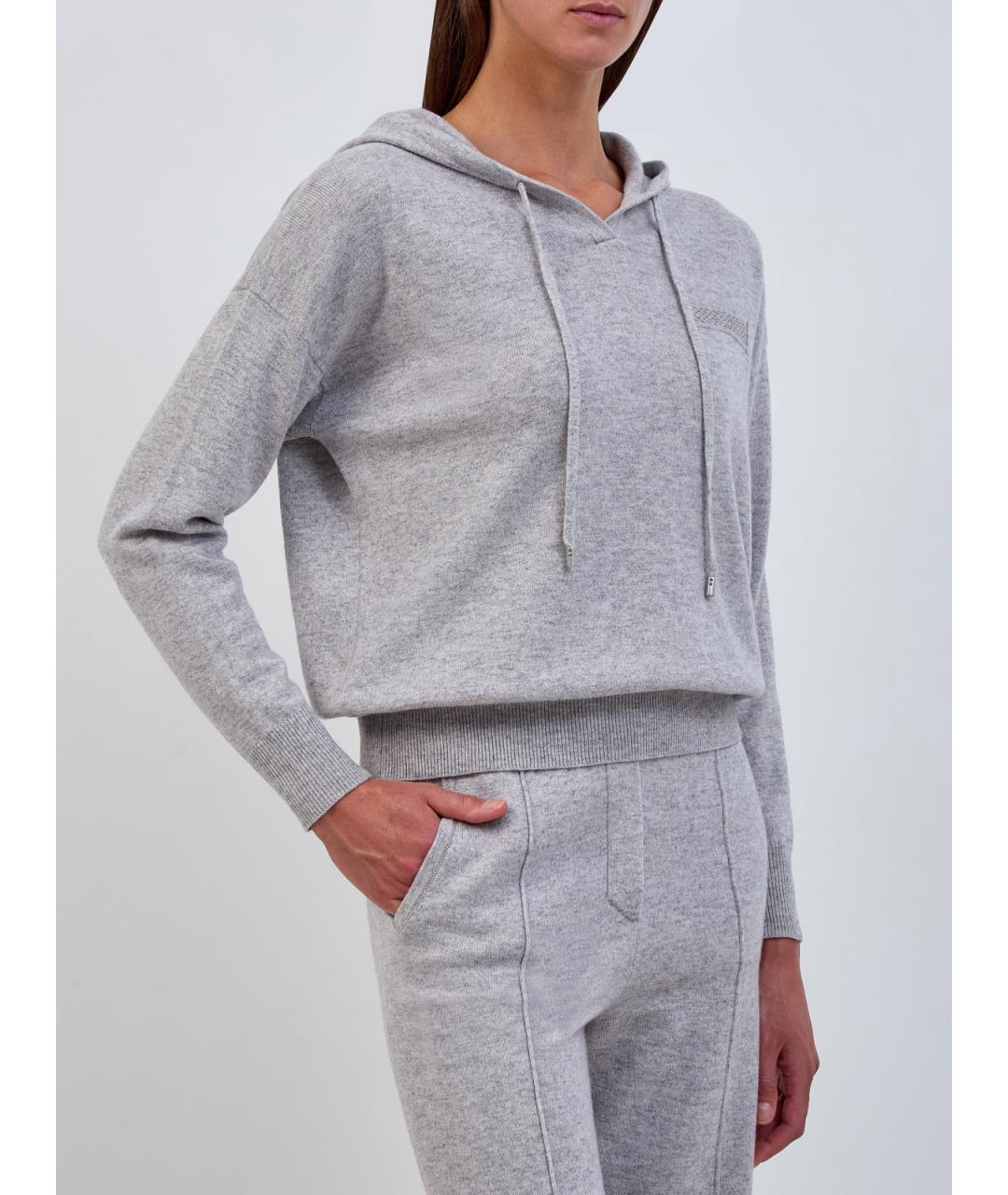 PESERICO Серый шерстяной джемпер / свитер, фото 3