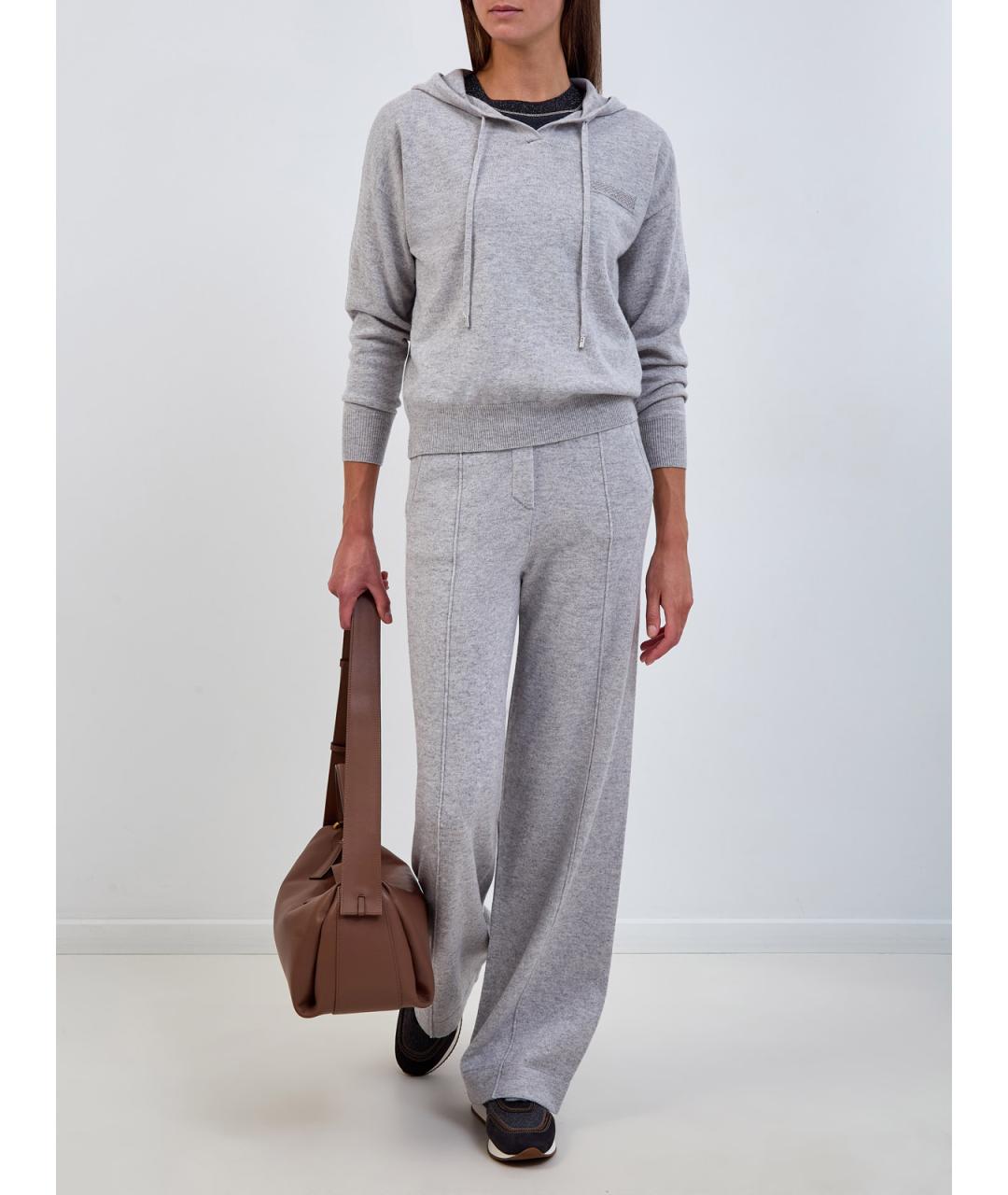 PESERICO Серый шерстяной джемпер / свитер, фото 2