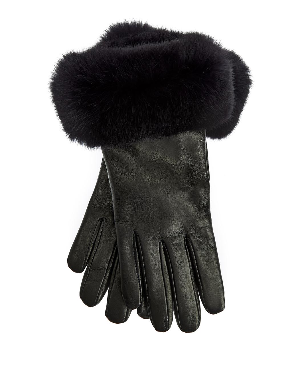 ELEVENTY Черные кожаные перчатки, фото 1