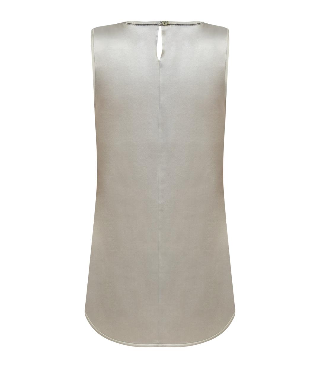 PESERICO Зеленая шелковая блузы, фото 2