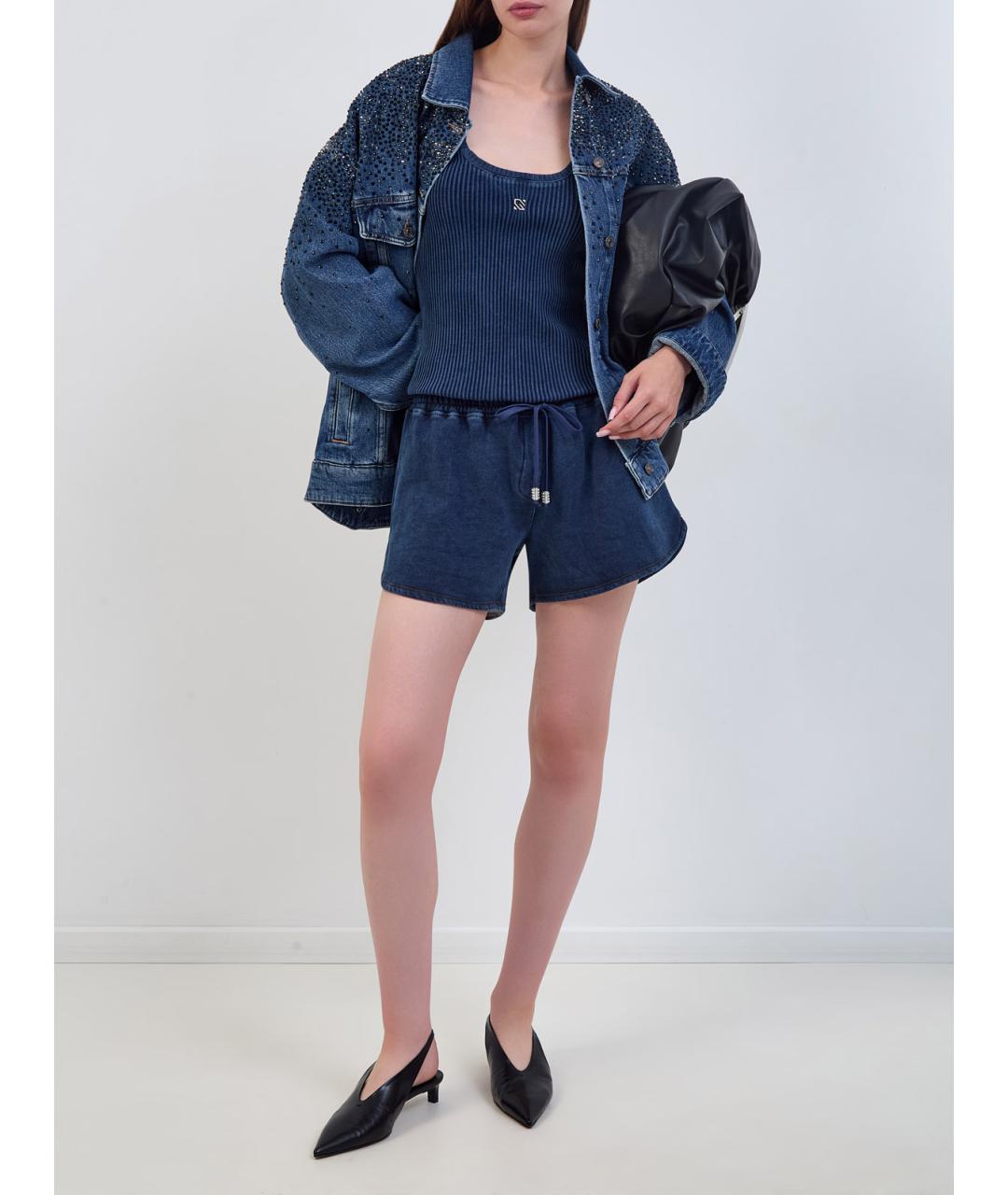 GIUSEPPE DI MORABITO Темно-синяя хлопковая майка, фото 2