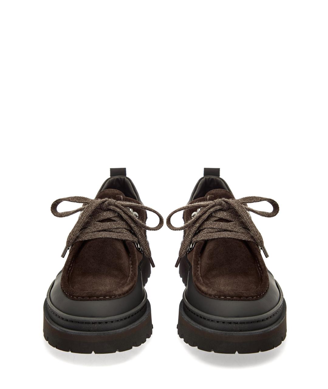 BARRETT Коричневые замшевые низкие ботинки, фото 6