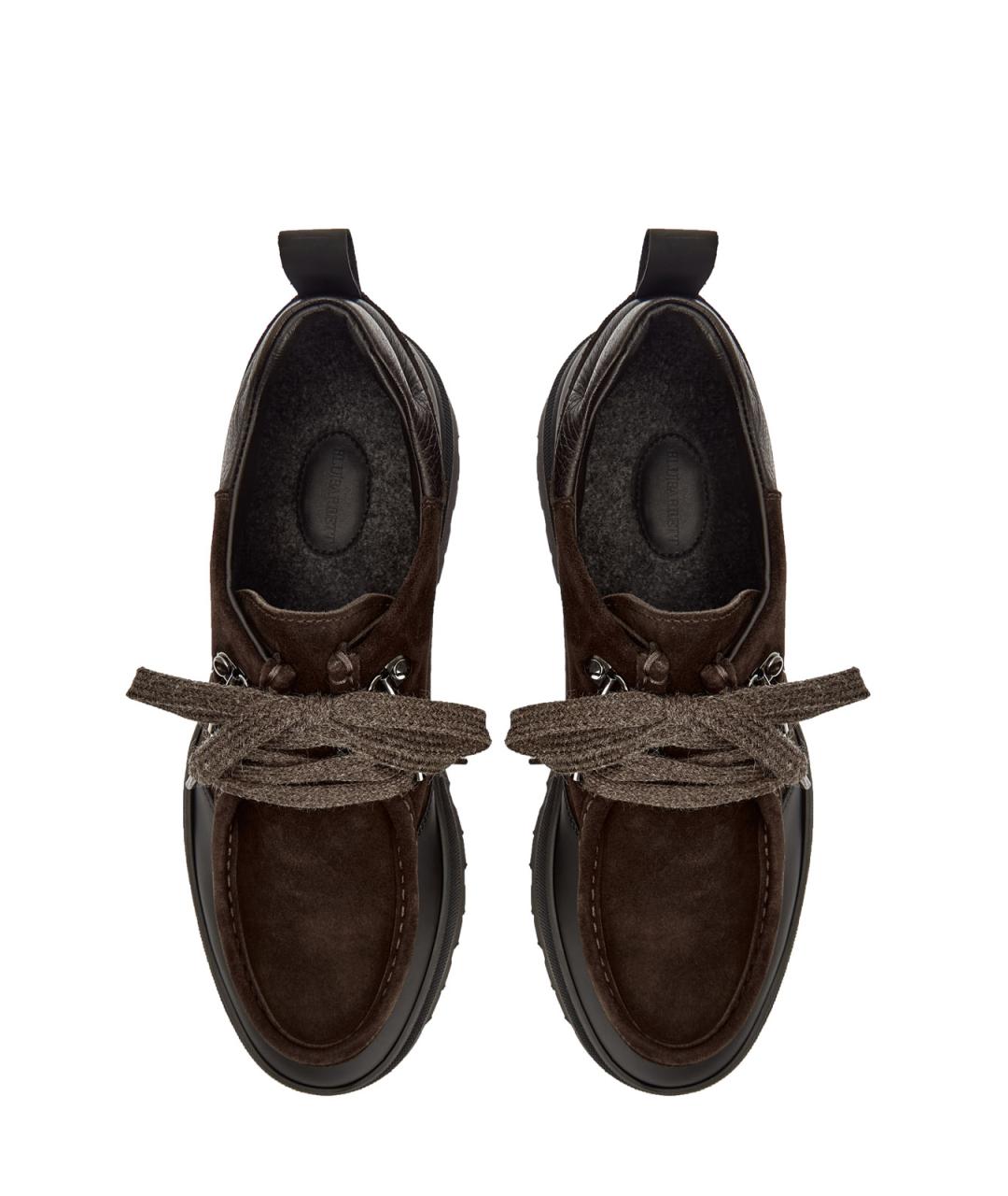 BARRETT Коричневые замшевые низкие ботинки, фото 5
