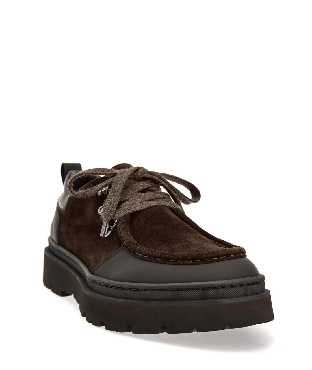 BARRETT Коричневые замшевые низкие ботинки, фото 3