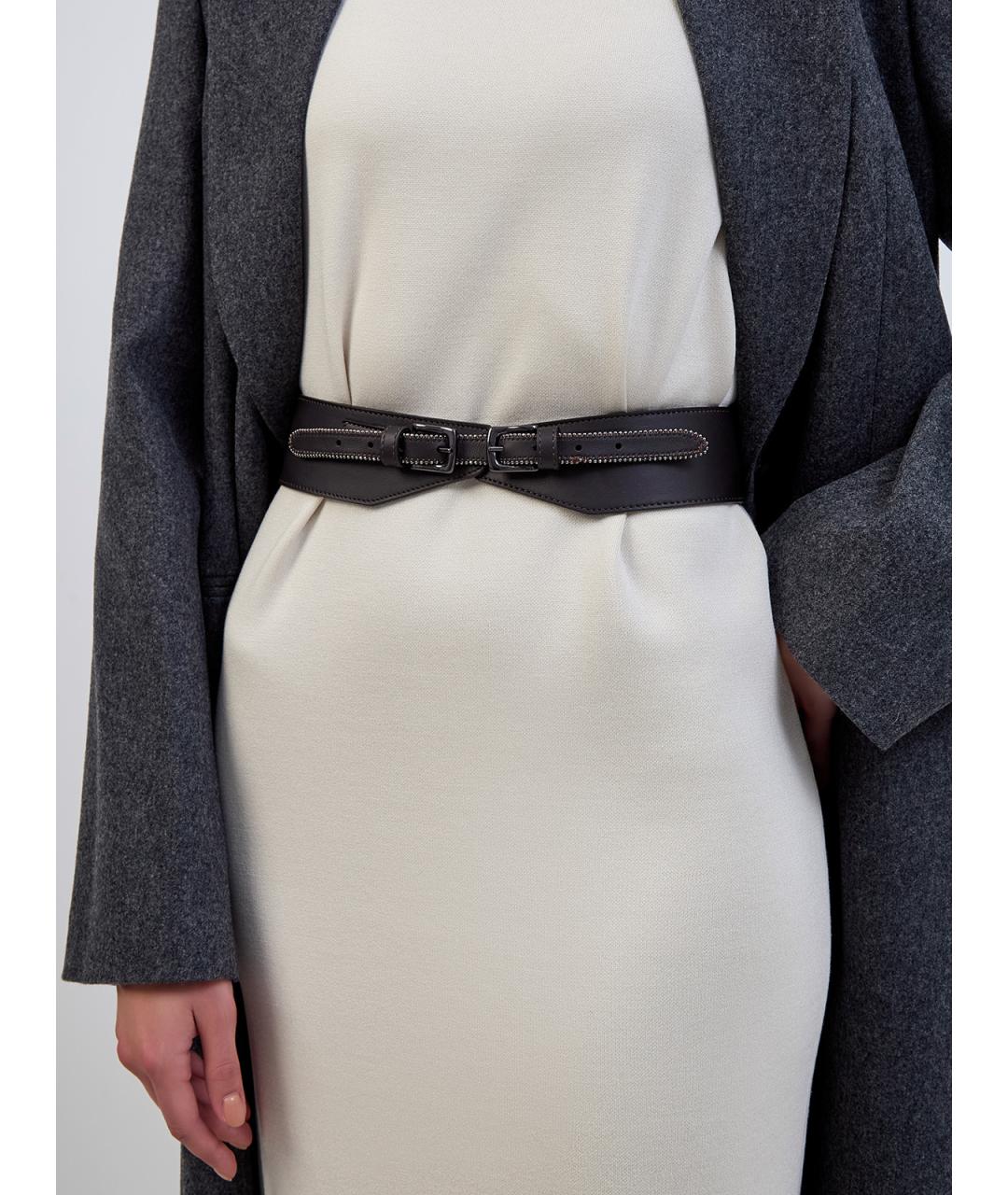 PESERICO Коричневый кожаный ремень, фото 2