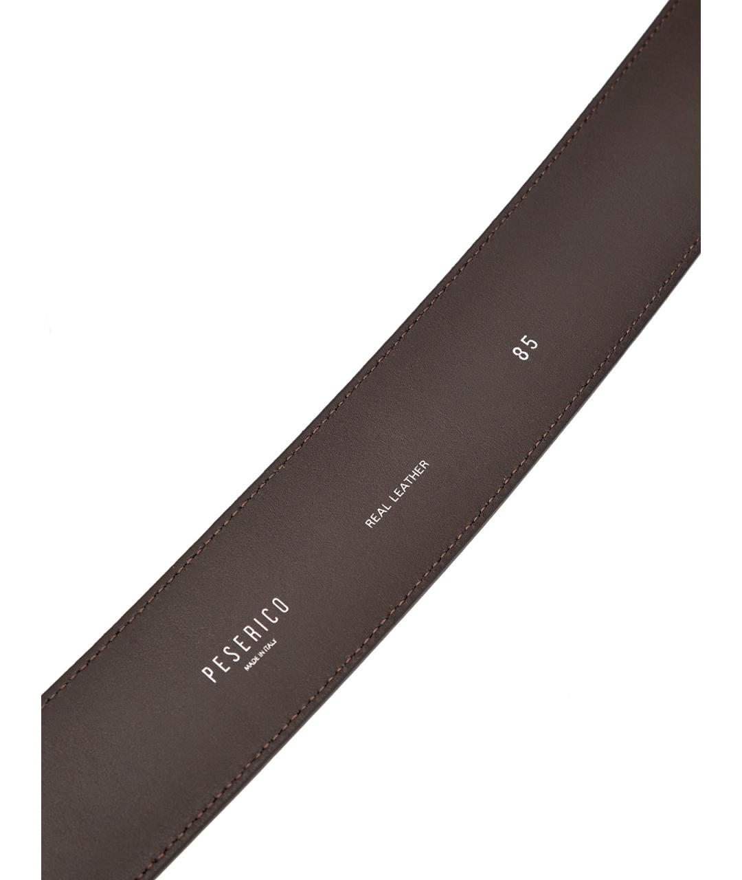 PESERICO Коричневый кожаный ремень, фото 4