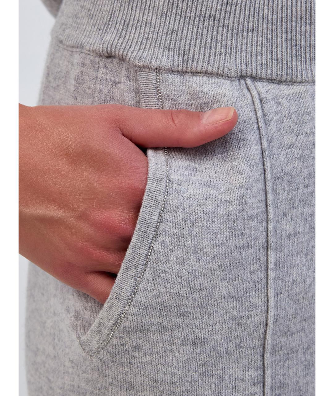 PESERICO Серые шерстяные брюки широкие, фото 5