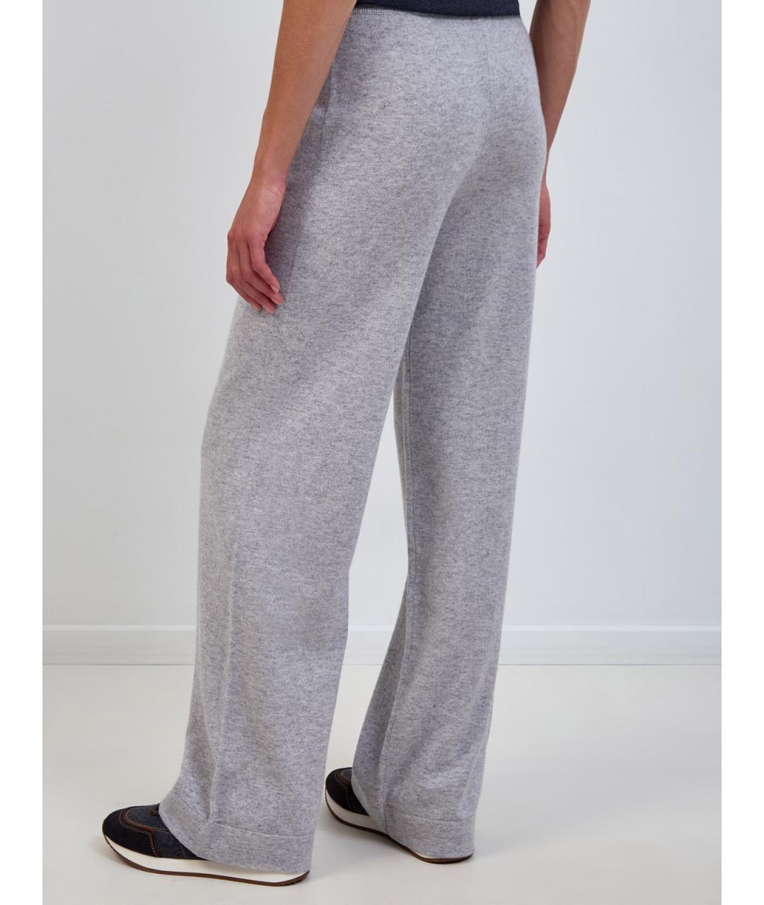 PESERICO Серые шерстяные брюки широкие, фото 4