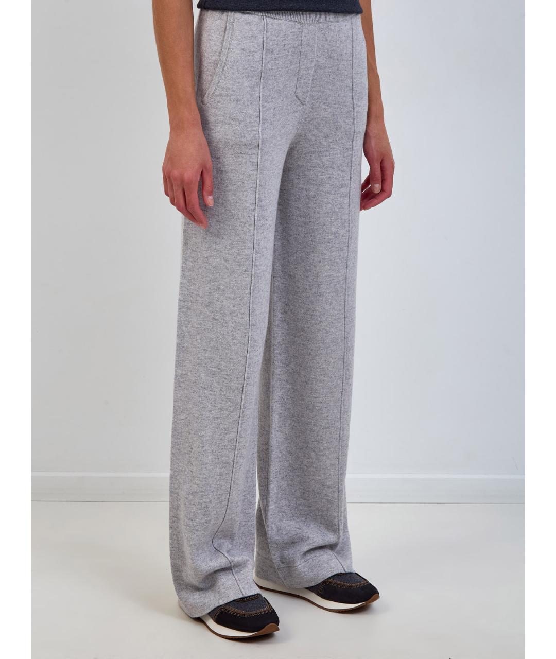 PESERICO Серые шерстяные брюки широкие, фото 3