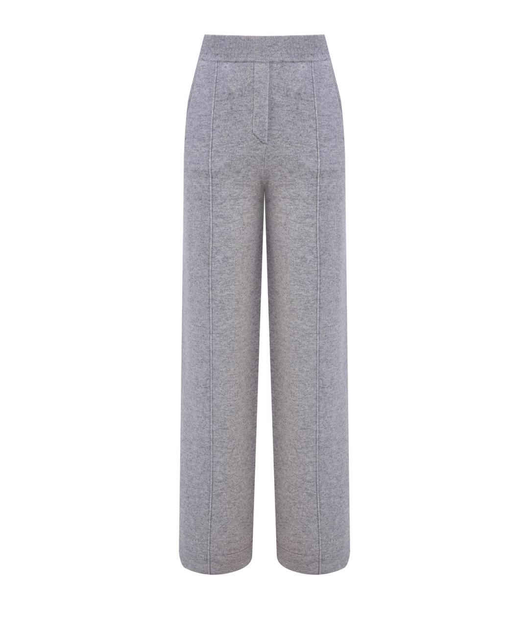 PESERICO Серые шерстяные брюки широкие, фото 1