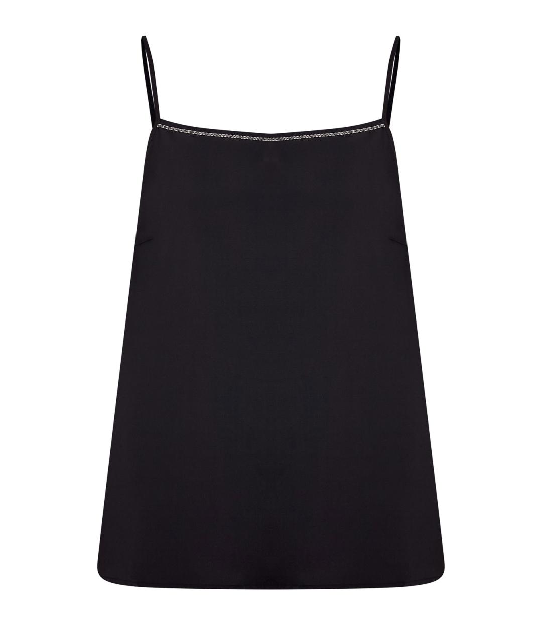 PESERICO Черная шелковая майка, фото 1