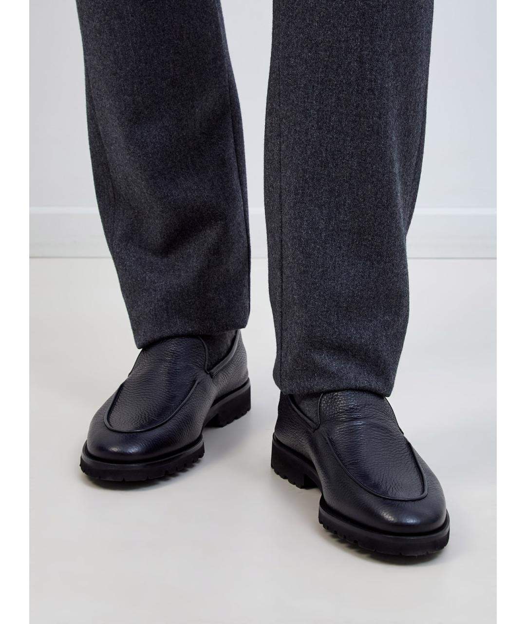 BARRETT Темно-синие кожаные лоферы, фото 2