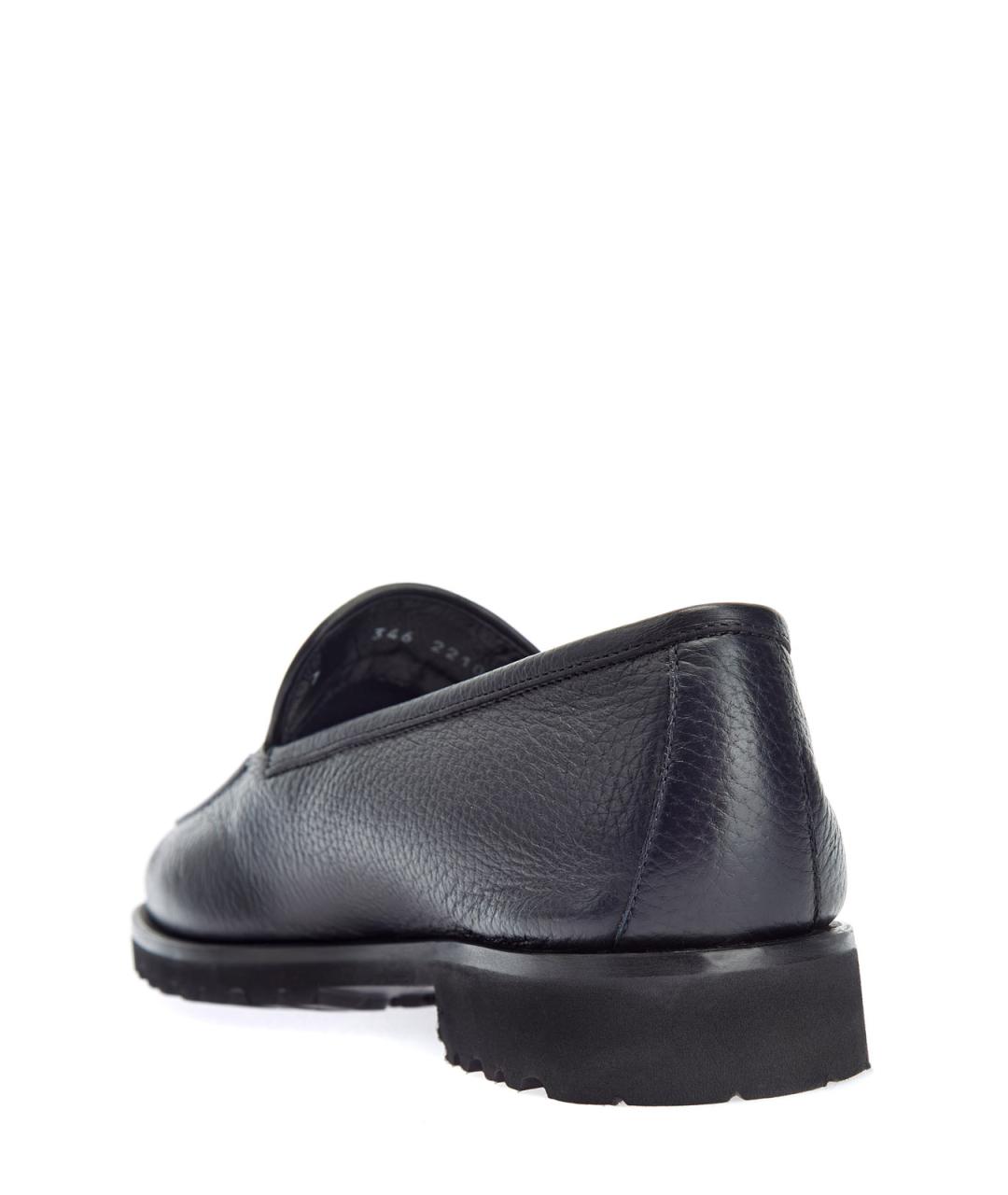 BARRETT Темно-синие кожаные лоферы, фото 4