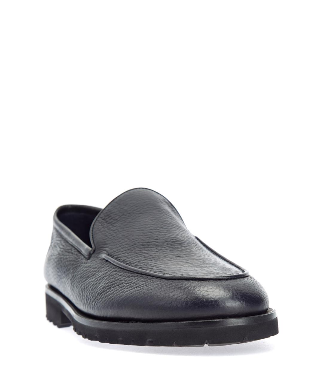 BARRETT Темно-синие кожаные лоферы, фото 3