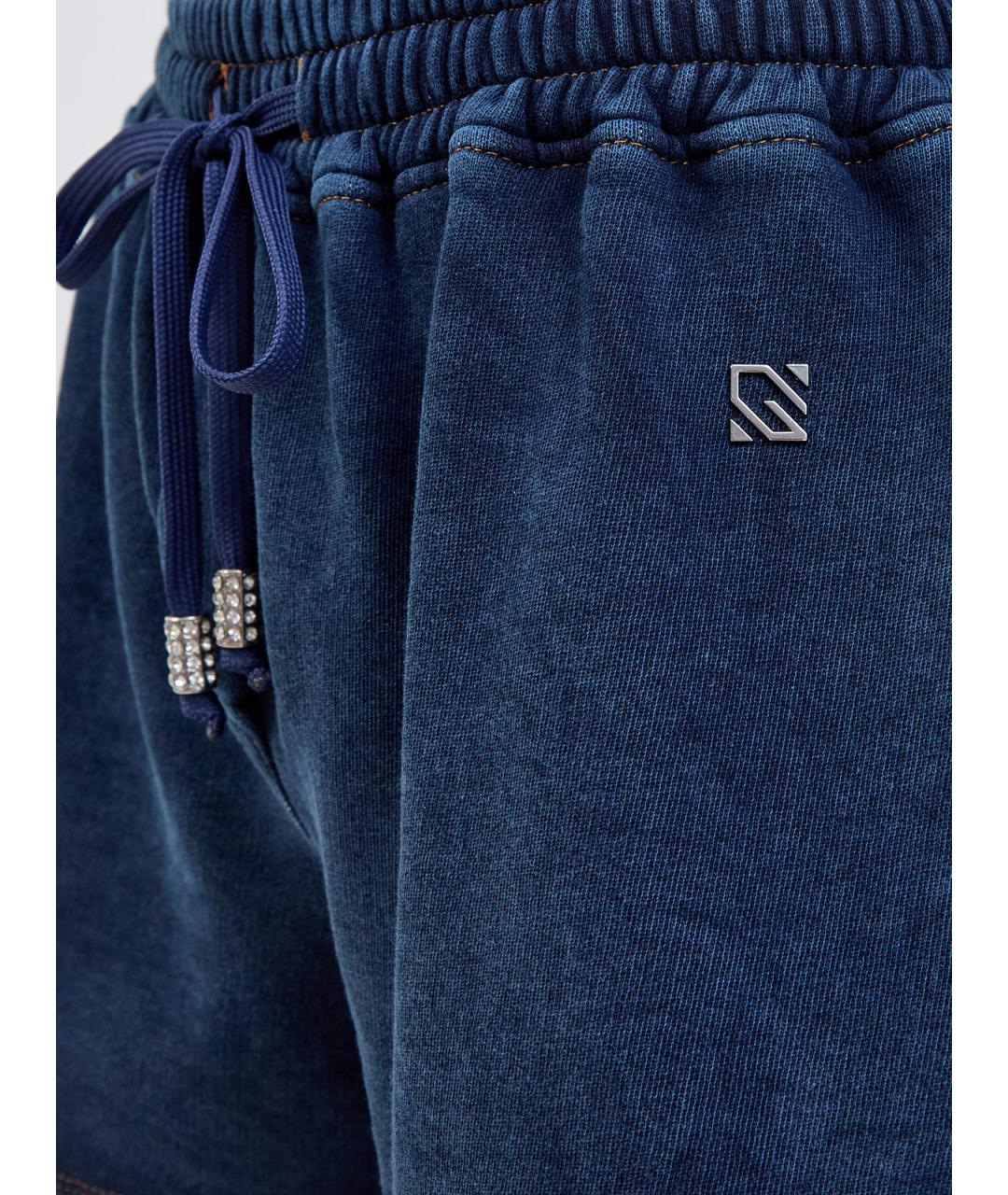 GIUSEPPE DI MORABITO Темно-синие хлопковые шорты, фото 5