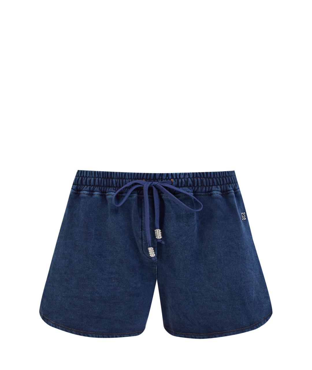 GIUSEPPE DI MORABITO Темно-синие хлопковые шорты, фото 1