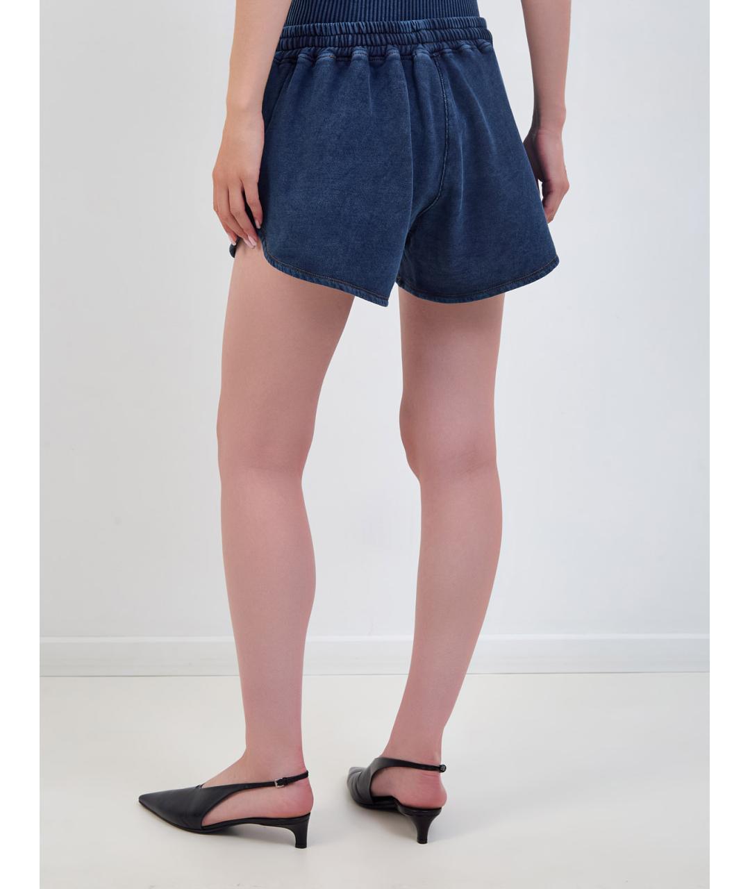 GIUSEPPE DI MORABITO Темно-синие хлопковые шорты, фото 4