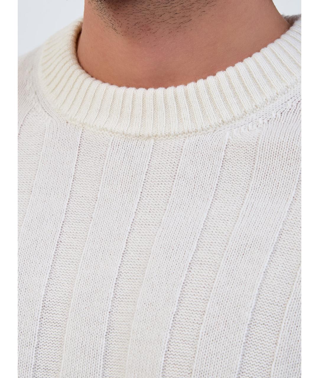PESERICO Белый шерстяной джемпер / свитер, фото 5