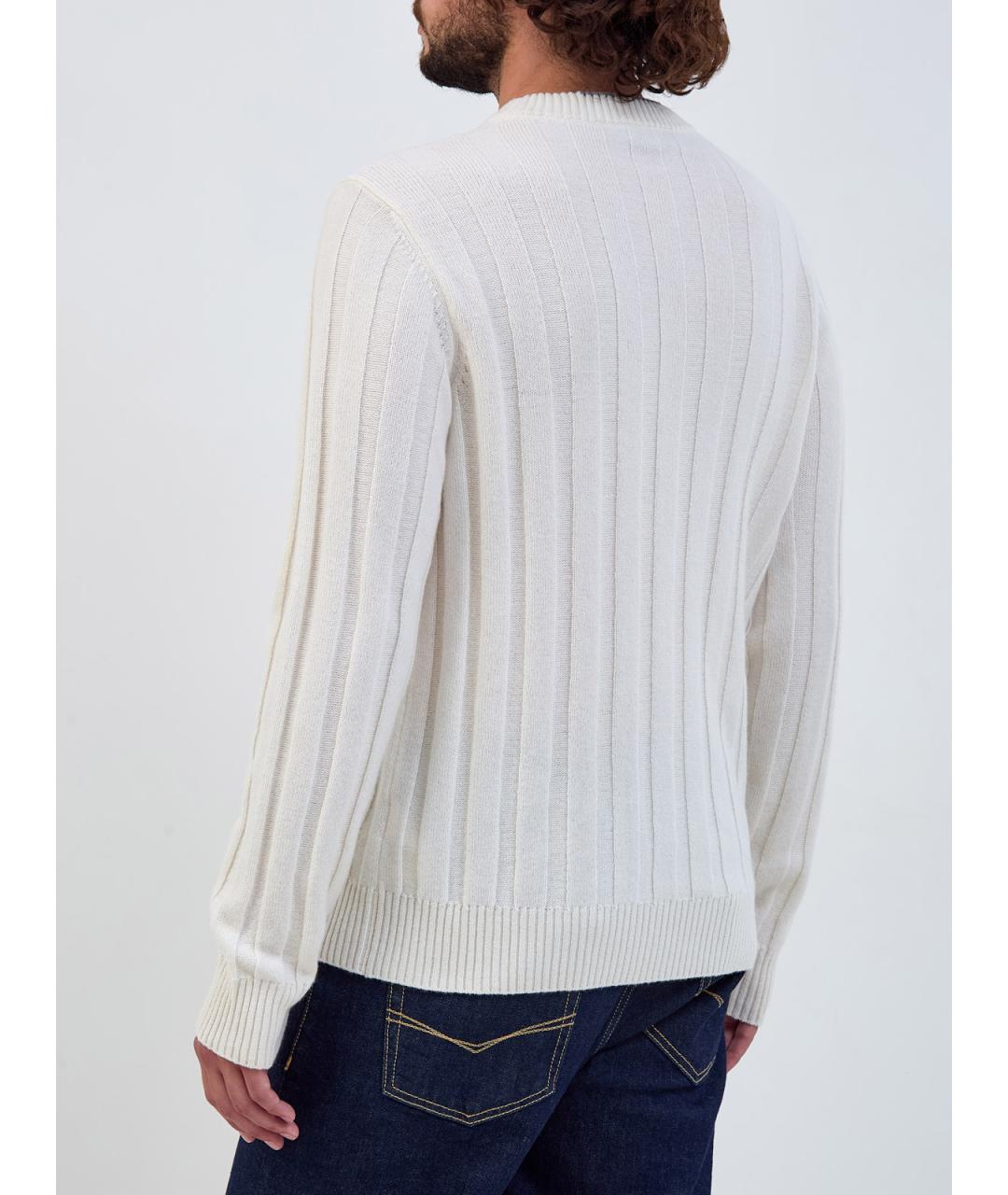 PESERICO Белый шерстяной джемпер / свитер, фото 4