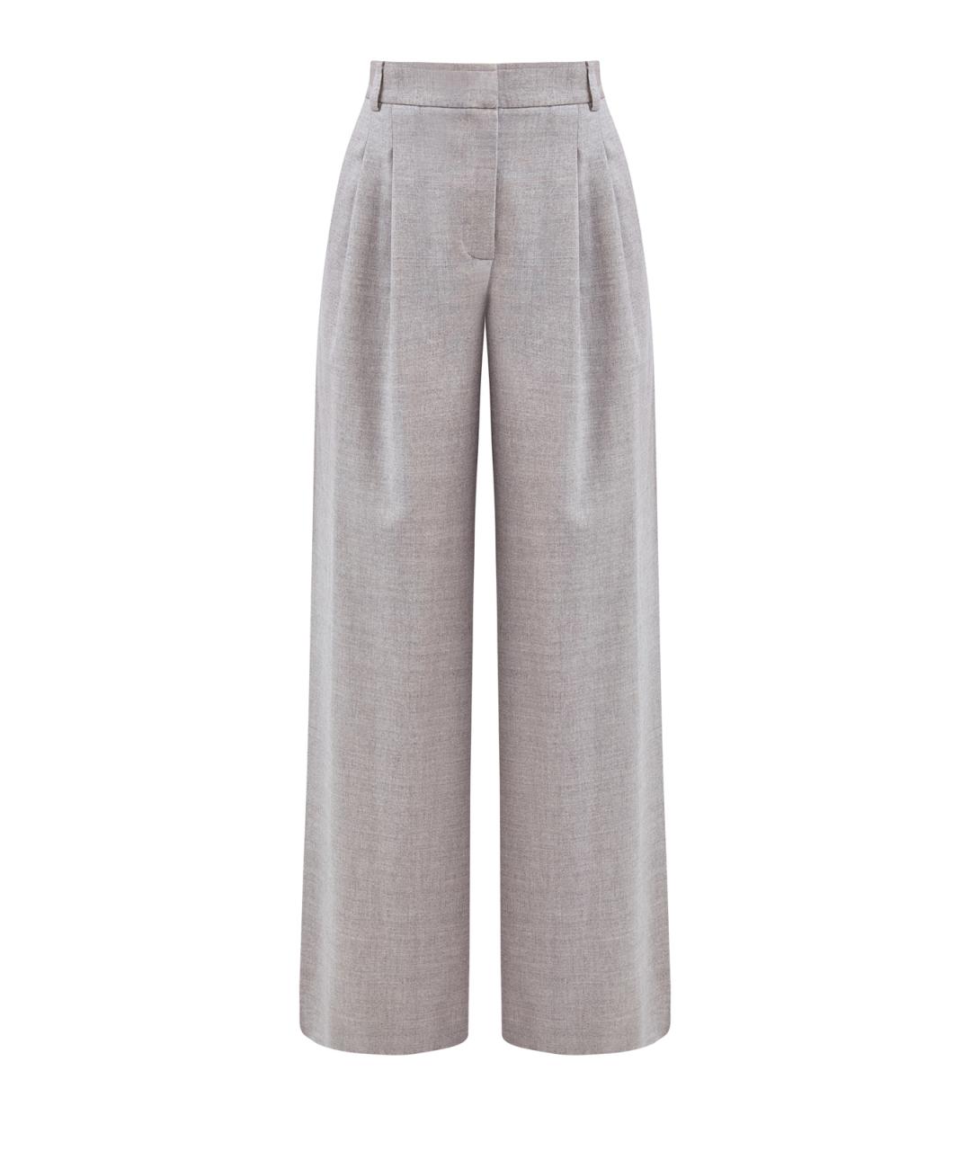 LORENA ANTONIAZZI Бежевые шерстяные брюки широкие, фото 1