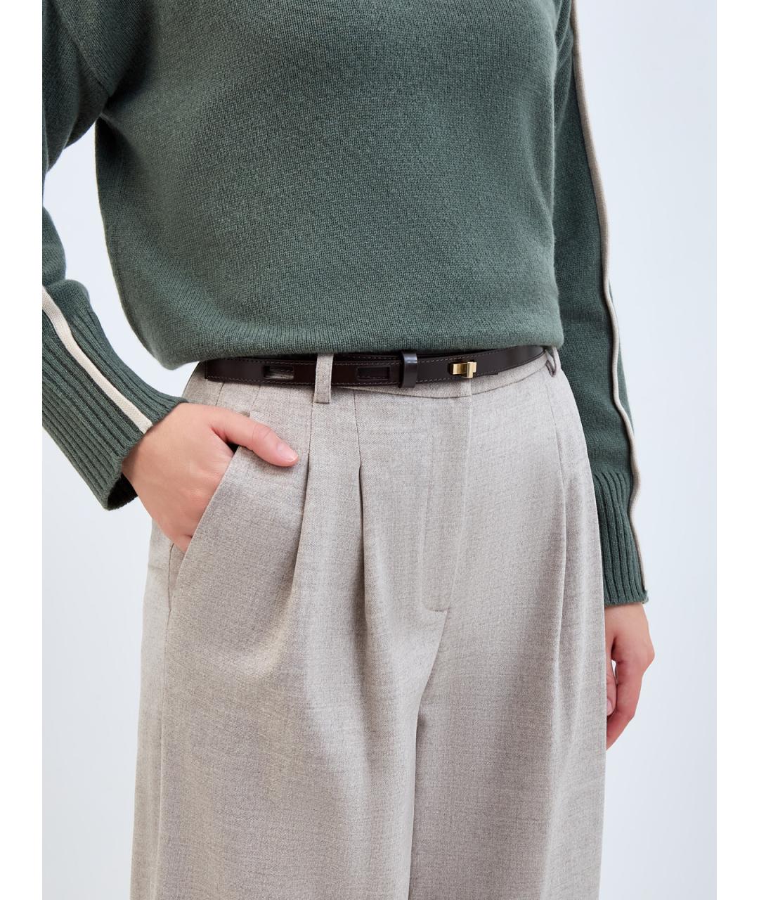 LORENA ANTONIAZZI Коричневый кожаный ремень, фото 2