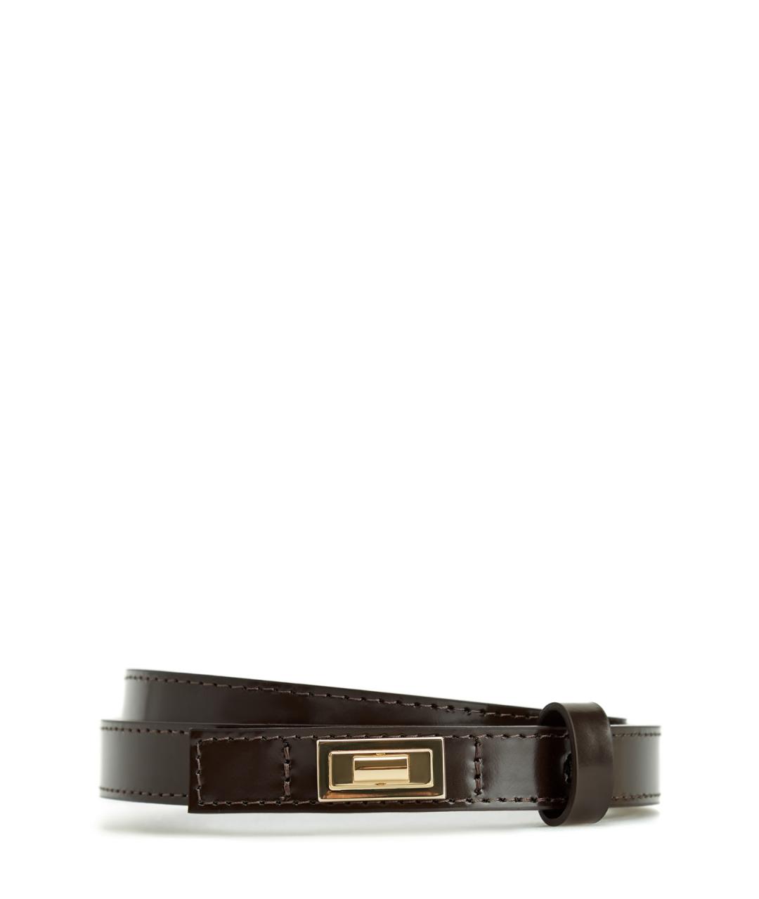 LORENA ANTONIAZZI Коричневый кожаный ремень, фото 1