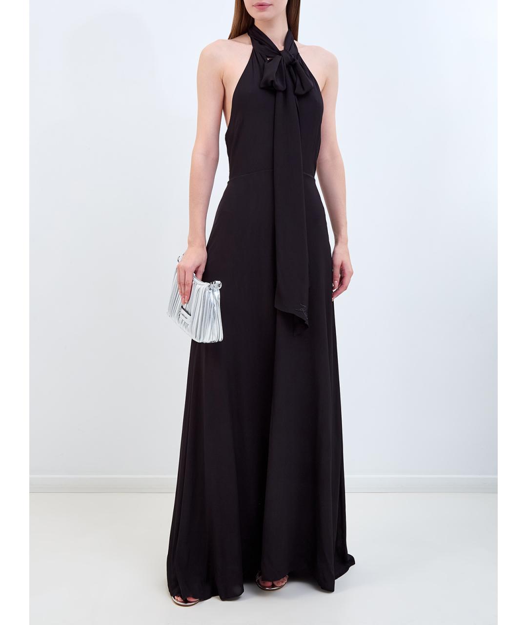 KARL LAGERFELD Черное вискозное повседневное платье, фото 3