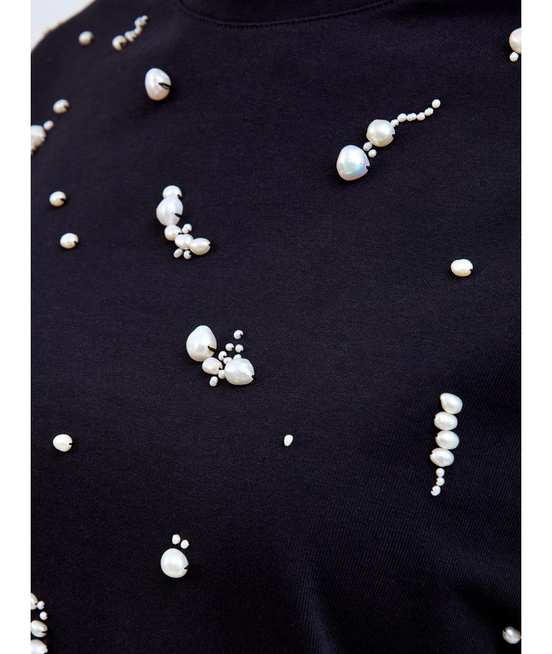 JIL SANDER Черная хлопковая футболка, фото 5